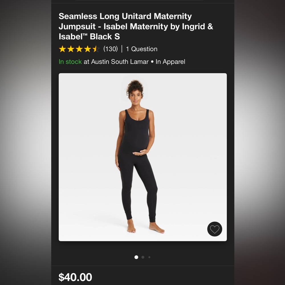 Seamless Long Unitard Maternity
Jumpsuit - Isabel Maternity by Ingrid & Isabel